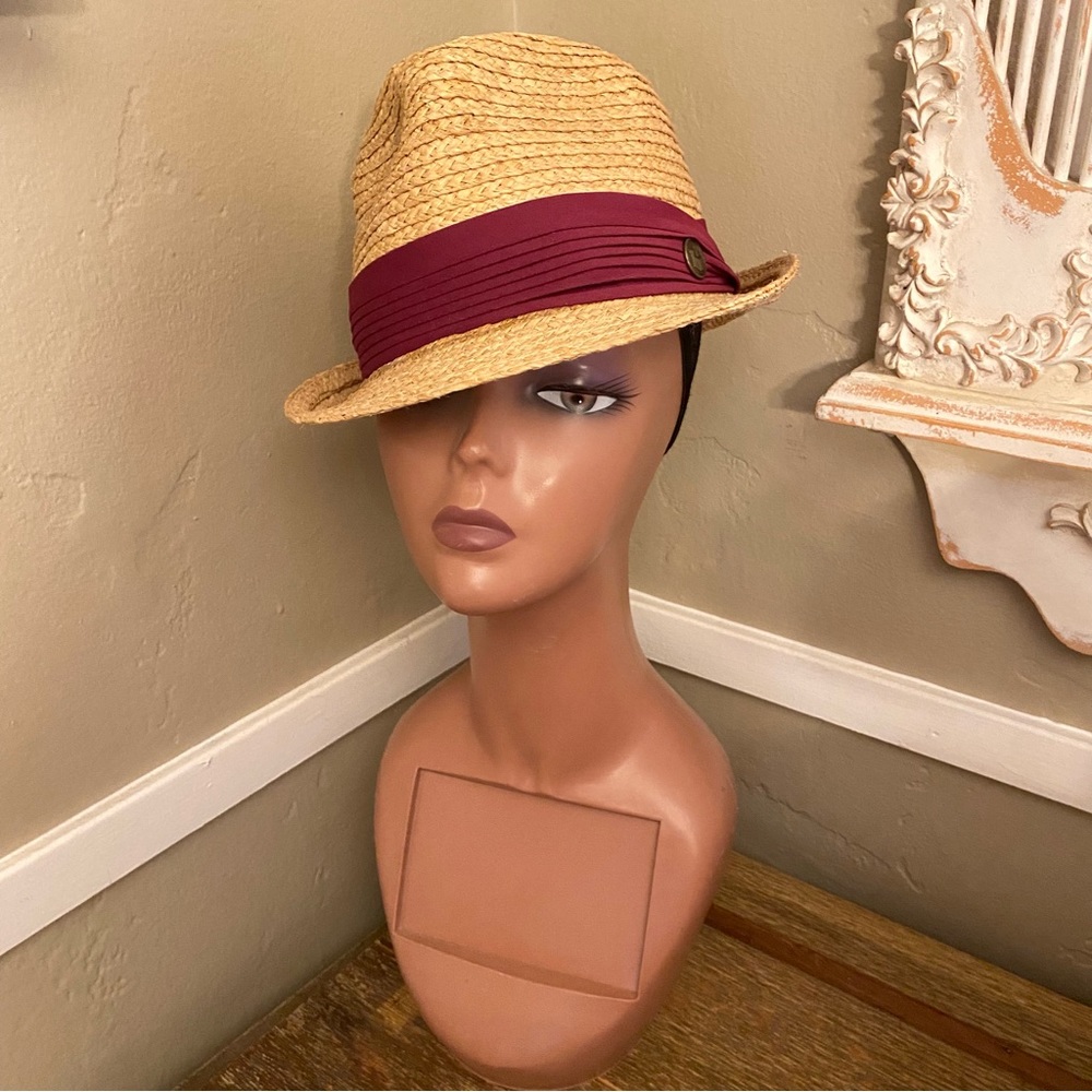 Great Gatsby 1920’s Style Woven Straw Fedora Hat